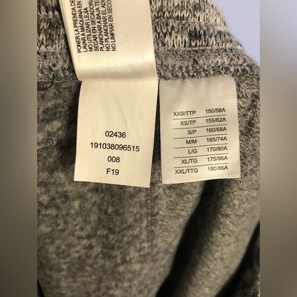 Roots Grey Cotton Lounge Casual Pants Size Medium Fall Winter Cozy - Picture 5 of 9